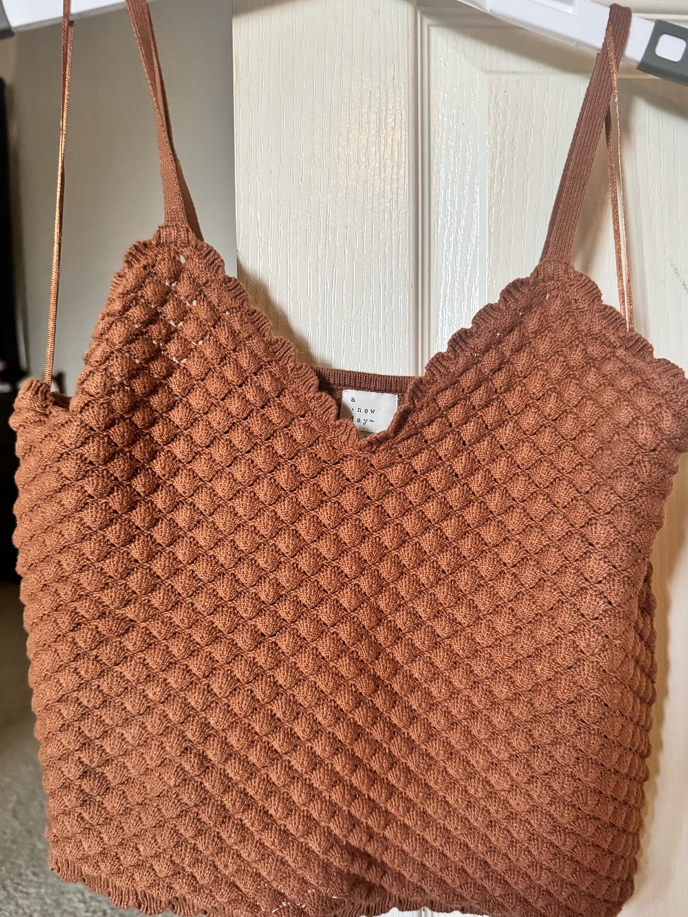 A New Day Rust Textured Knit top